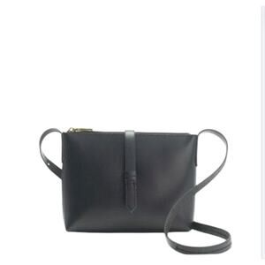 J Crew Black Leather Crossbody Bag